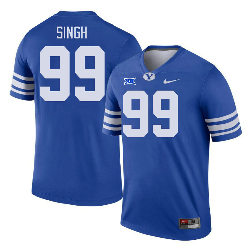 Men #99 Joshua Singh BYU Cougars College Football Jerseys Stitched Sale-Royal